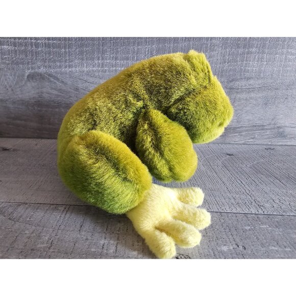 JLI Green Plush Frog Toad 1994 Realistic Stuffed Animal 4" Petting Zoo Amphibian - Picture 7 of 8